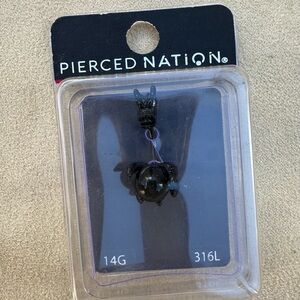 Pierced Nation Black Turtle Pendant